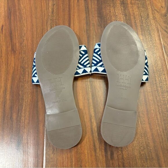 Haute Hippie Blue Aztec Embroidered Knit Slides NWOT - Picture 4 of 5